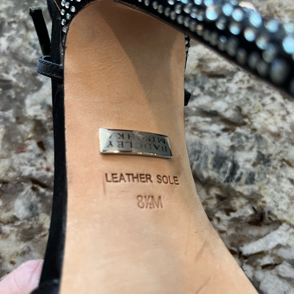 Black Rhinestone Badgley Mischka Heels - Picture 7 of 7